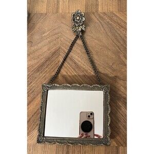 Vintage Ornate Turkish Wedding Mirror - Floral Square Hanging Heavy